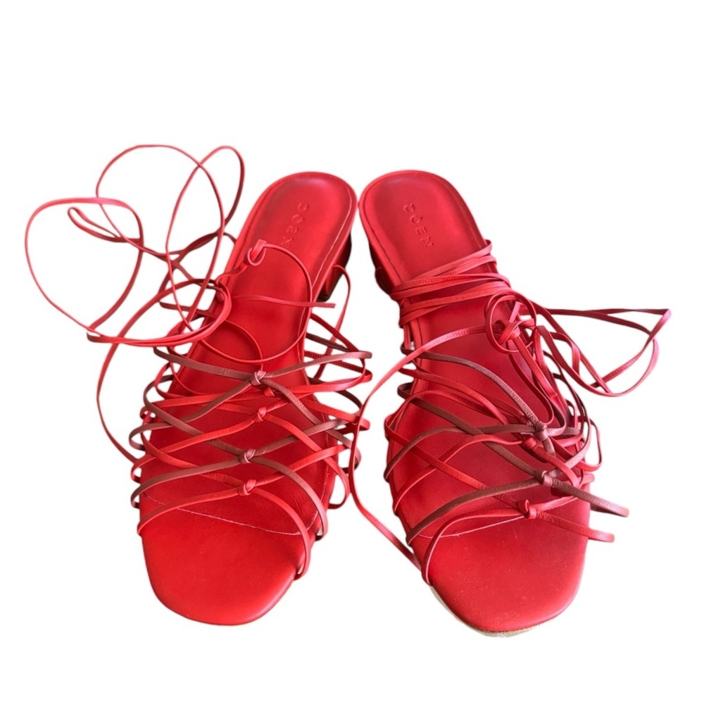 Doen Casimira sandals in red leather NEW - Picture 4 of 10